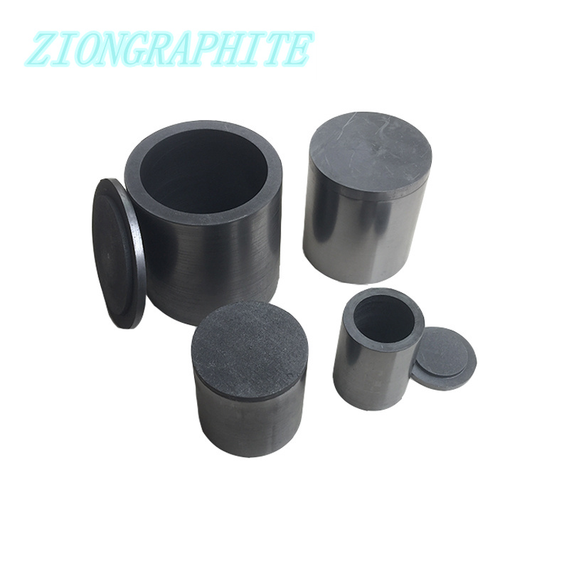 High Pure Graphite Crucible with Cap Long Service Time and High Purity