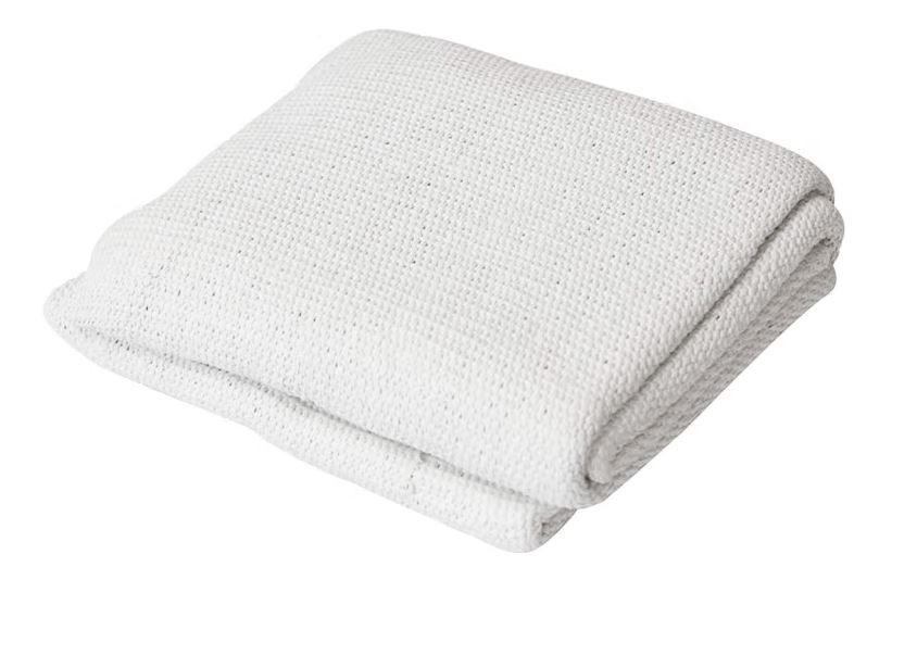 White Ceramic Fiber Fire Blanket Perfect Emergency Solution For Factorie