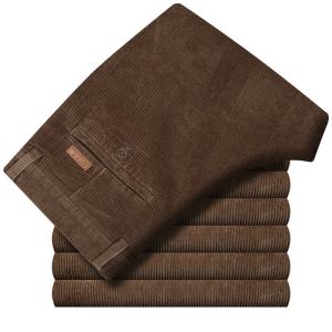 China Custom Logo Made Men's 100% Cotton Corduroy Trousers Business Straight Pants for Men wholesale