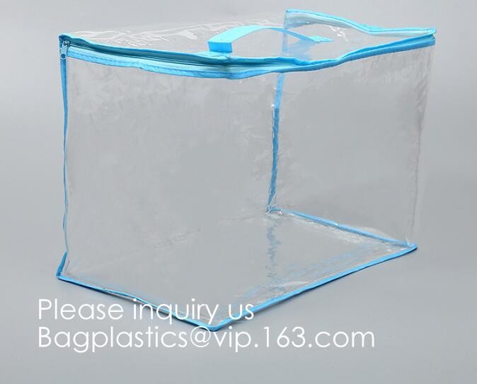 Multi-Purpose Water Resisitant Clear PVC Organizer Bag Pouch with Zipper Closure,Document File Bill Zipper Bag Pencil Po