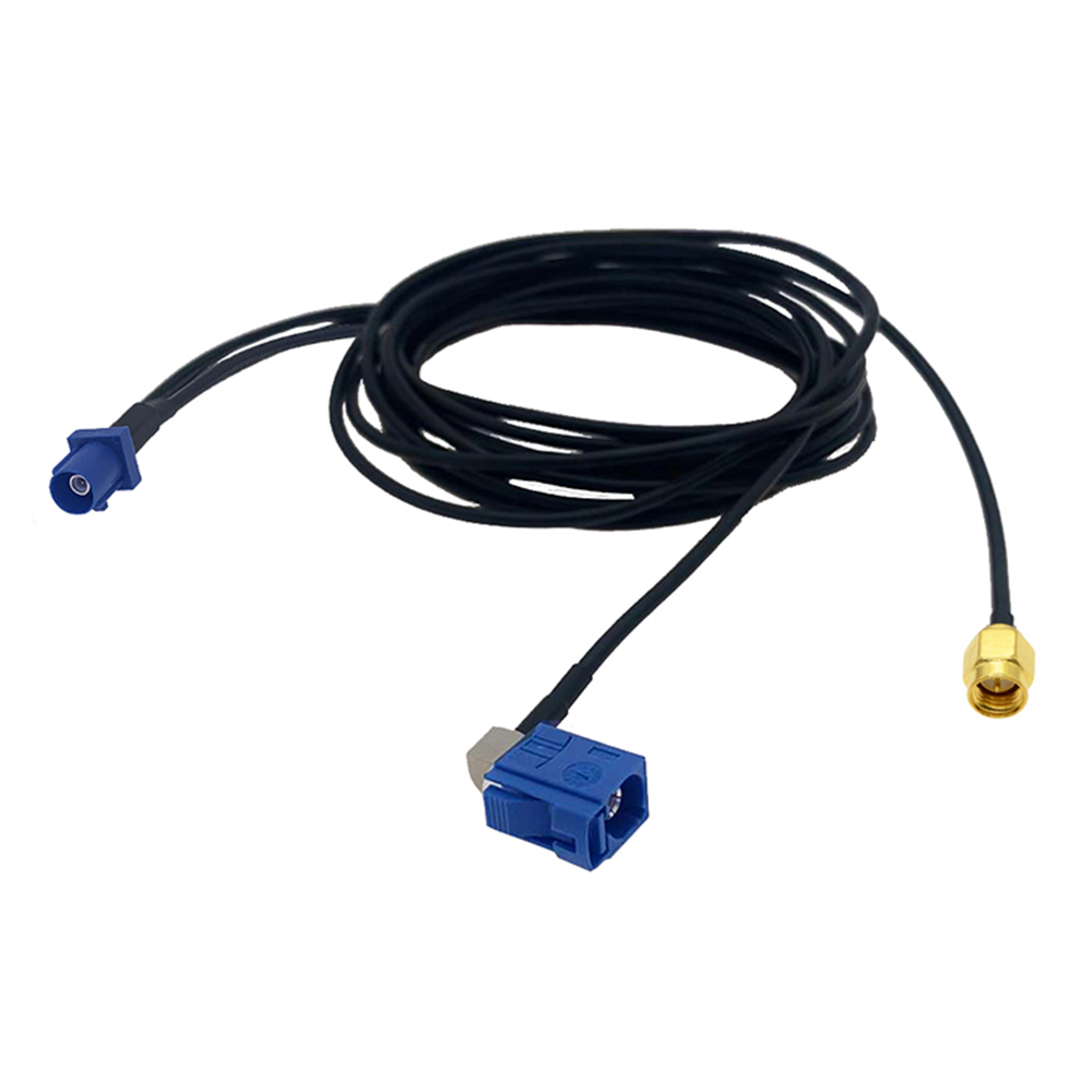 SMA GPS Power Battery Cable 2M 5M Fakra C Male Right Angle Y Type Splitter
