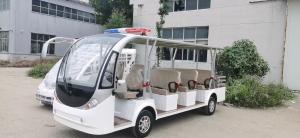 China New 4+1 Four Row Seats Sightseeing Electric Steel Frame Vehicle with Luggage Rack wholesale