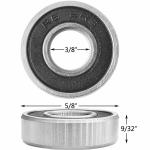 Double Rubber Shielded Bearings R6 Deep Groove Radial Ball Bearing C3