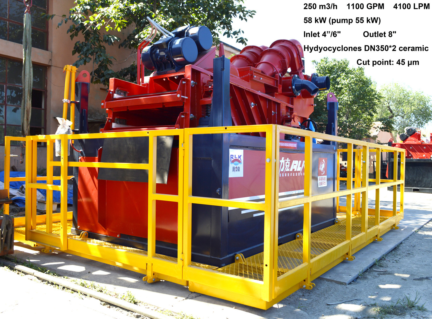 HIGH-STANDARD SOLID CONTROL MUD DESANDING SYSTEM 250M3 SIEVE QUANTITY 850*900MM*2 EACH UPPER UNDER 4800KGS