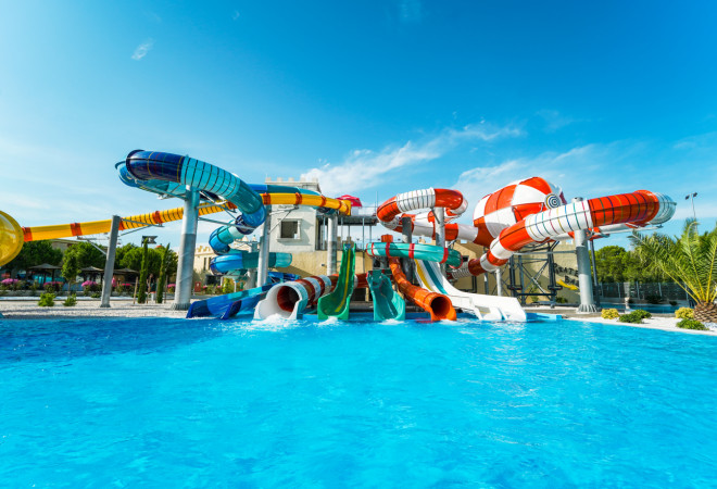 Attraction Kid Water Park Slide 5m Width For Swimming Pool
