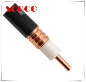 China Telecom Custom Rf Cables With Black PE Jacket , 1/2&quot; Copper Rf Coaxial Cable wholesale