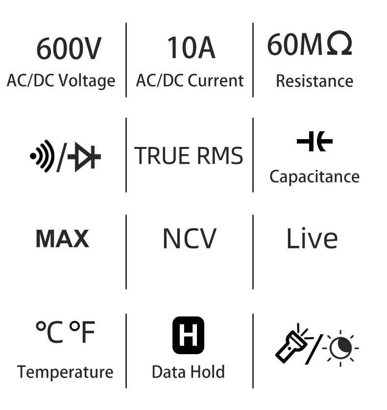 HT113C Small 6000 Counts 600mV Multimeter Accessories