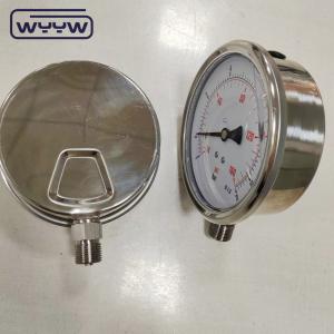 China High Accuracy Liquid Filled Vacuum Gauge Stainless Steel Bourton Tube ±1.6% Of Full Scale wholesale