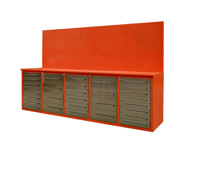 Steel Metal Tool Cabinet Italy Style Stainless Steel Workbench Mat Custom Black Mat for Store