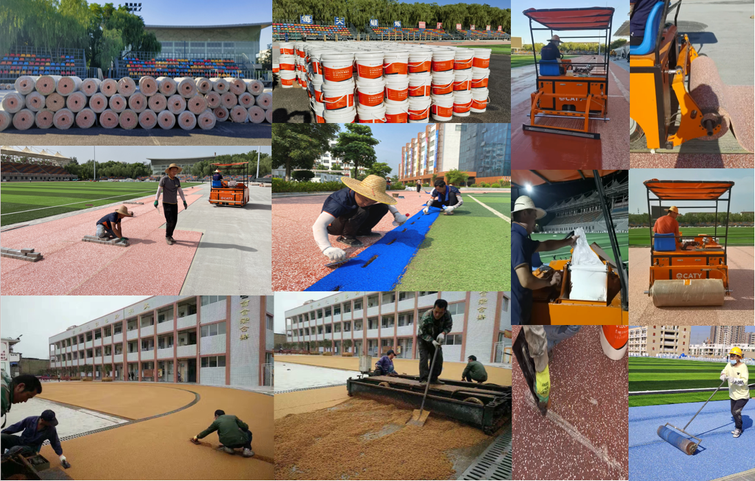 IAAF Sandwich System Synthetic Athletic Track EPDM Rubber Running Track Surface Material EPDM SBR Tyre Granules