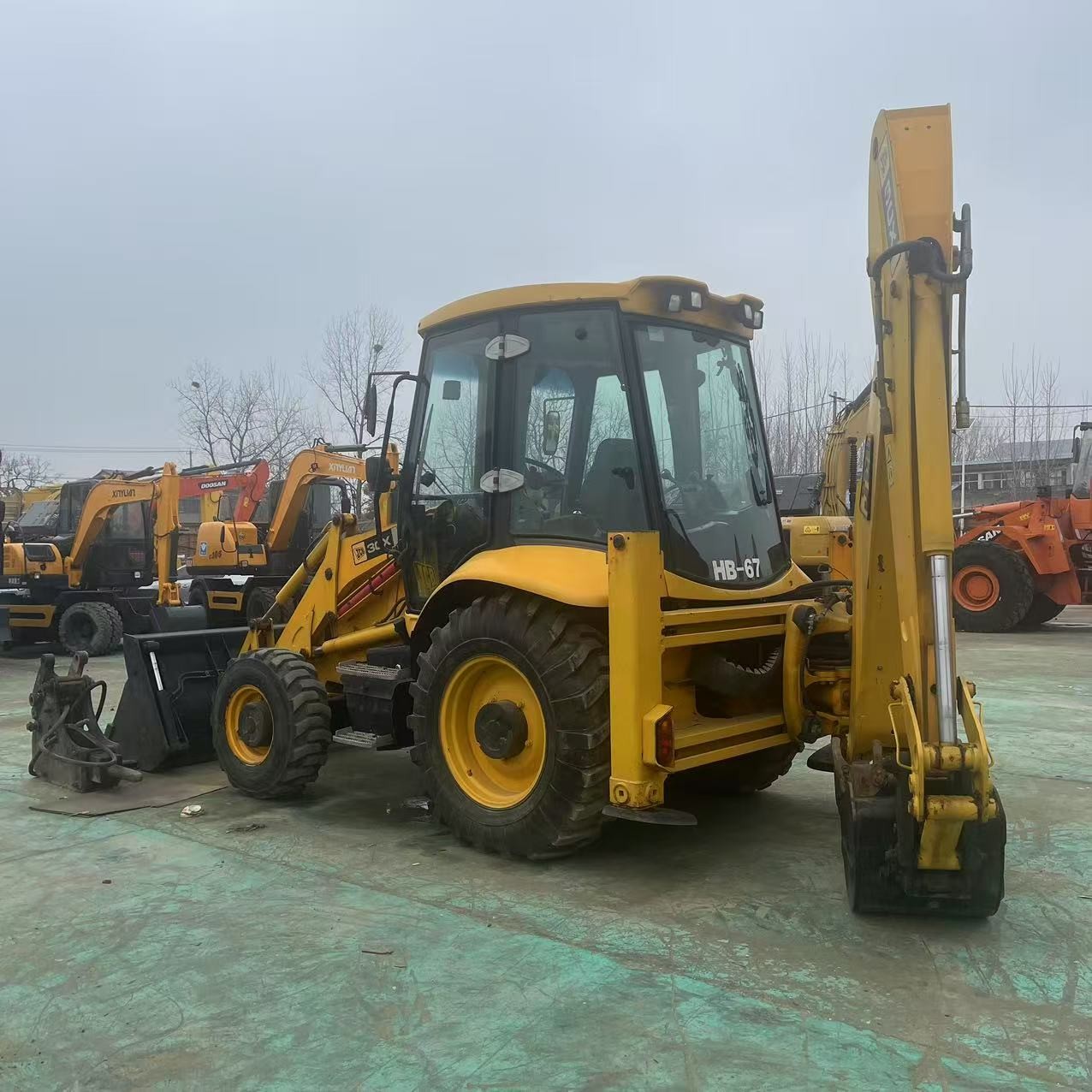 7 Ton Used JCB 3CX Backhoe Loader Wheel Type Secondhand Earth Moving Machine