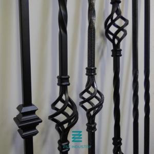 China Iron Balusters Decorative Metal Post Single Basket With 1117.6mm 44&quot; Height wholesale