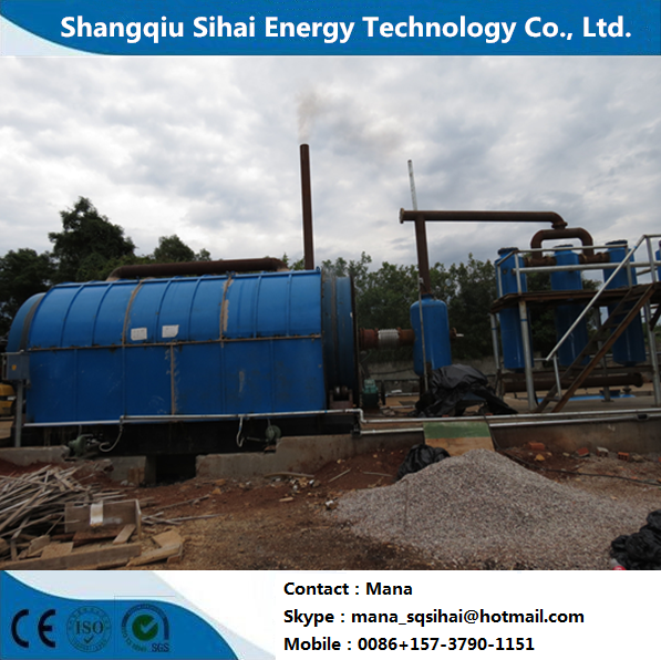 8-10Tons Daily Capacity Waste Tire Pyrolysis Machine 2200*6600mm