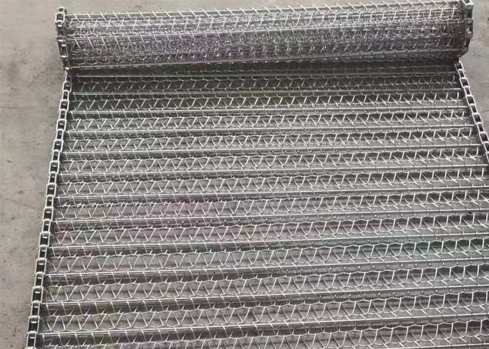 French Fries Oven Spiral Mesh Belt Flexible 316 L Grade Stainless Steel