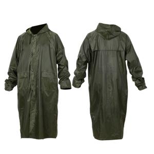 China RAINWEAR RR020-N 170T Olive Green Rubberized Polyester Raincoat wholesale