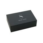 Book Style Empty Cosmetic Boxes Black Paperboard With Magnetic Closure