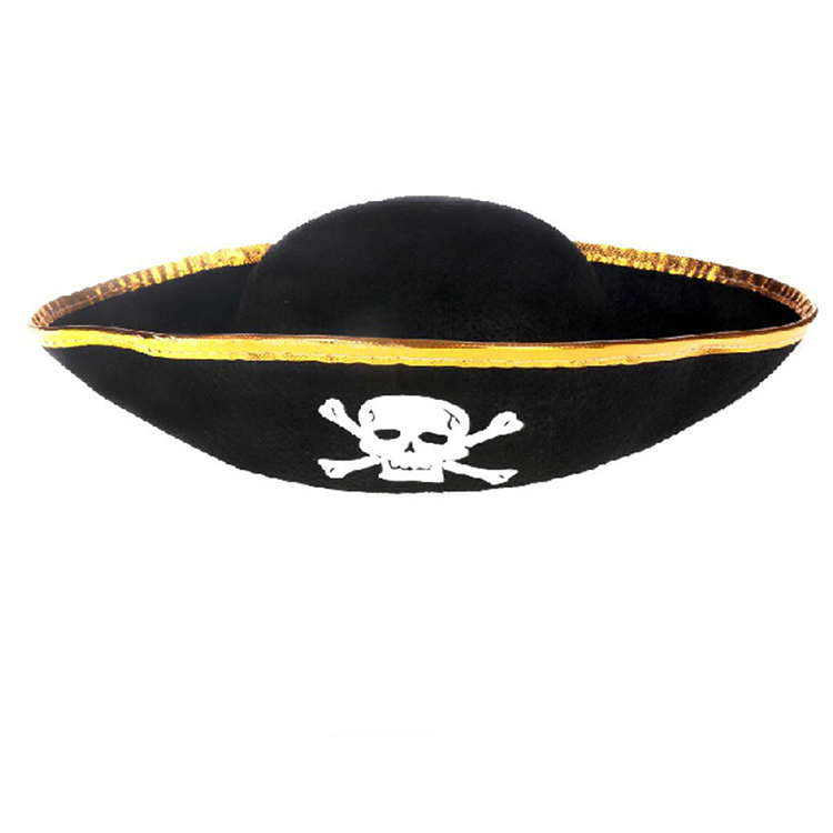 Black Halloween Pirate Hat Pattern With Skull for Sale