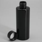 150ml Black Flat Shoulder PET Cosmetic Lotion Bottle
