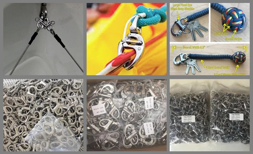 SUS304/316 Rigging Hardware Stainless Steel Quick Release Snap Shackle