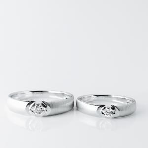 China Classic Elegant Simple Uncommon AU750 Couple Diamond Ring wholesale