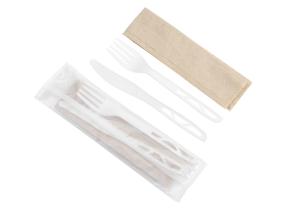 China Biodegradable Compostable CPLA Disposable Cutlery Kits wholesale