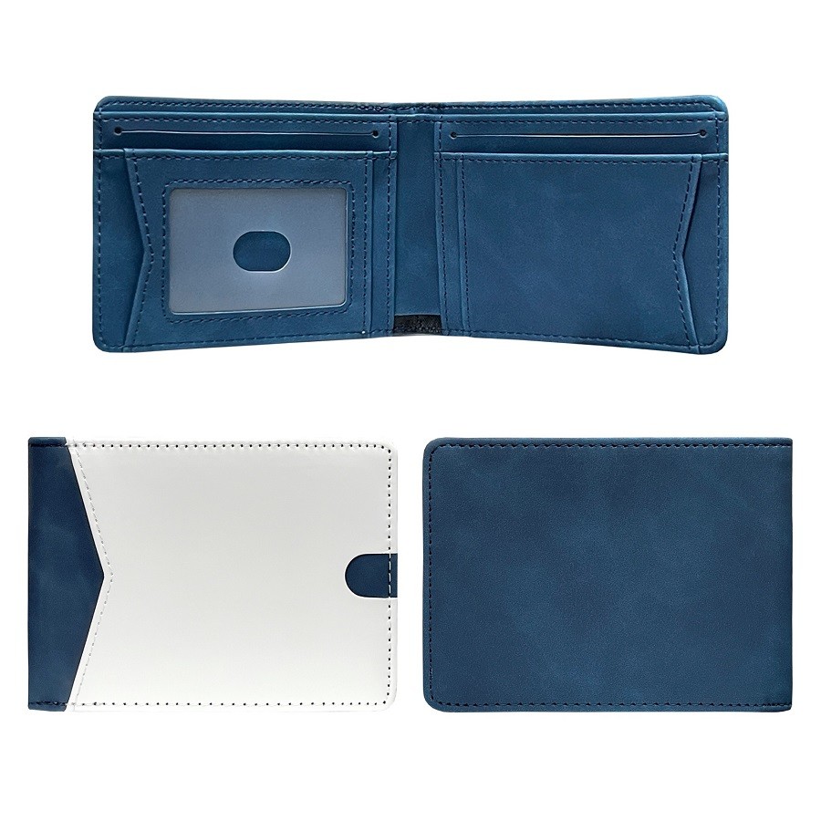 DIY Personalized Multiple Card Slots Mans Sublimation PU Leather Wallet For Sublimation Heat Transfer Printing