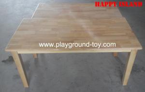 China Solid Wooden Kindergarten Classroom Furniture Table For Children Learning wholesale