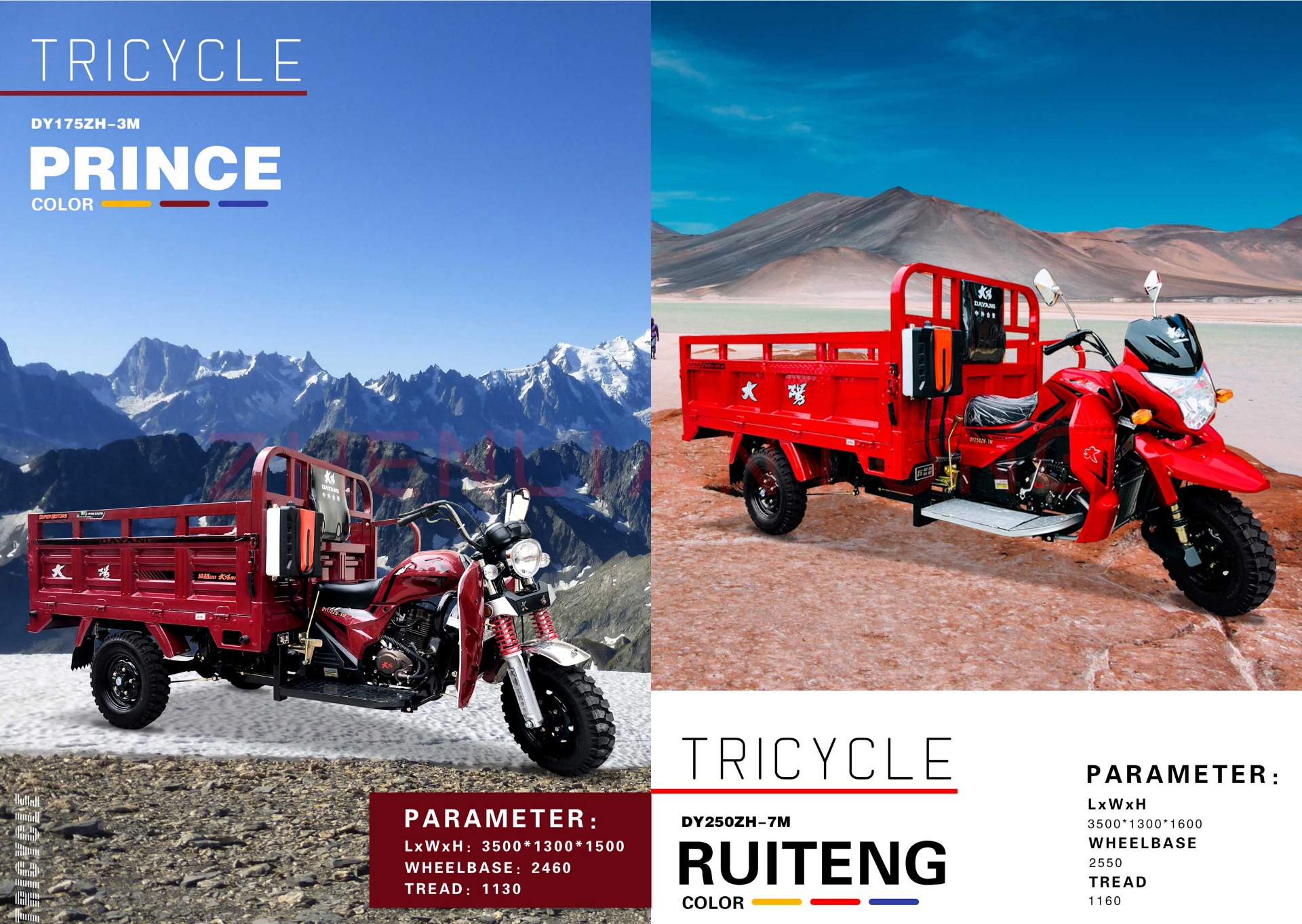 DAYANG African hot 250cc water tank tricycle with iron cabin and water-cooling engine