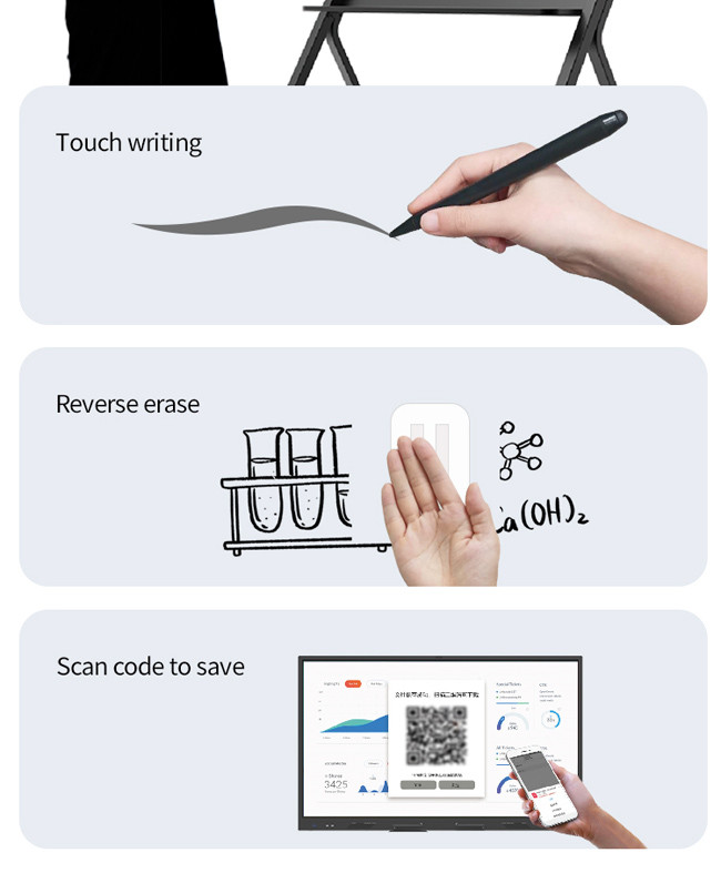 Electronic 75 Inch Interactive Digital Blackboard Whiteboard For Business And Education