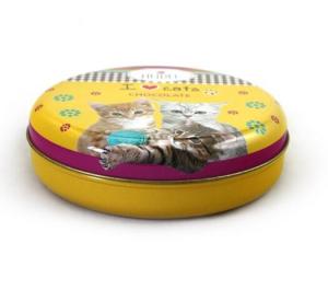 China Seamless Round Cat Food Metal Container wholesale