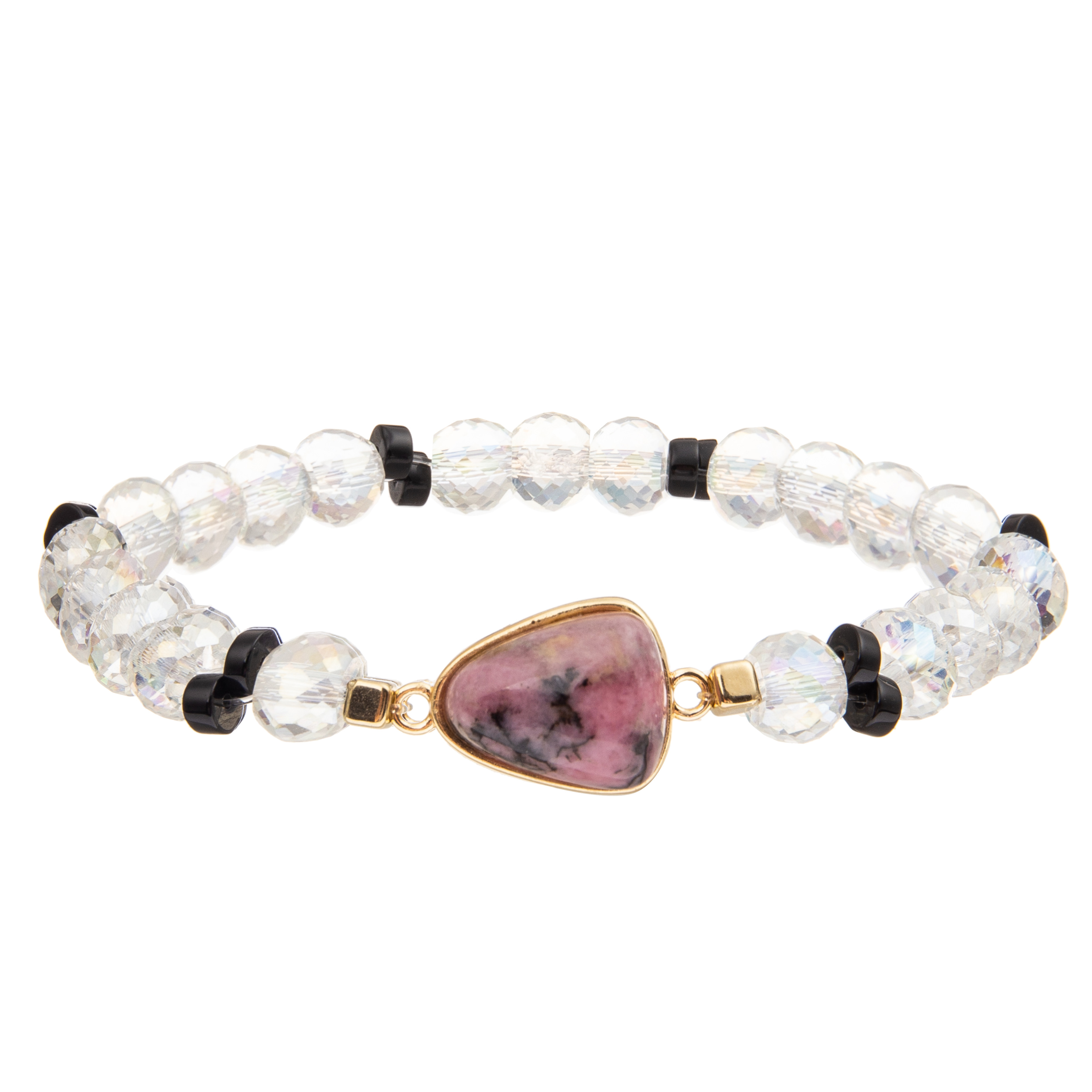 Handmade Crystal Faceted Beads Charm Bracelets With Drop Shaped Turquoise