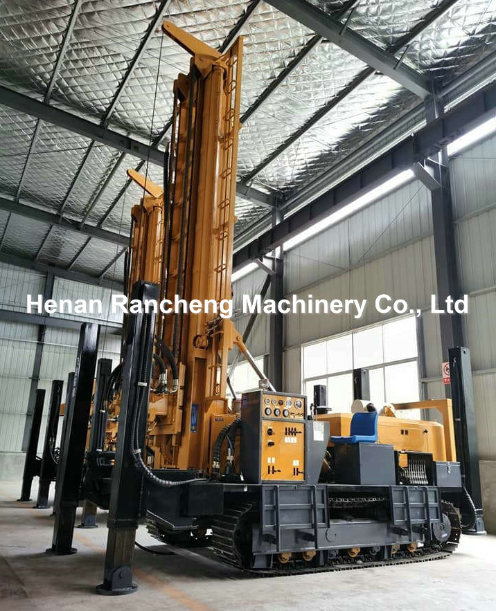 400m Depth Steel Crawler Mounted Water Well Drilling Machine 92KW Yuchai Engine