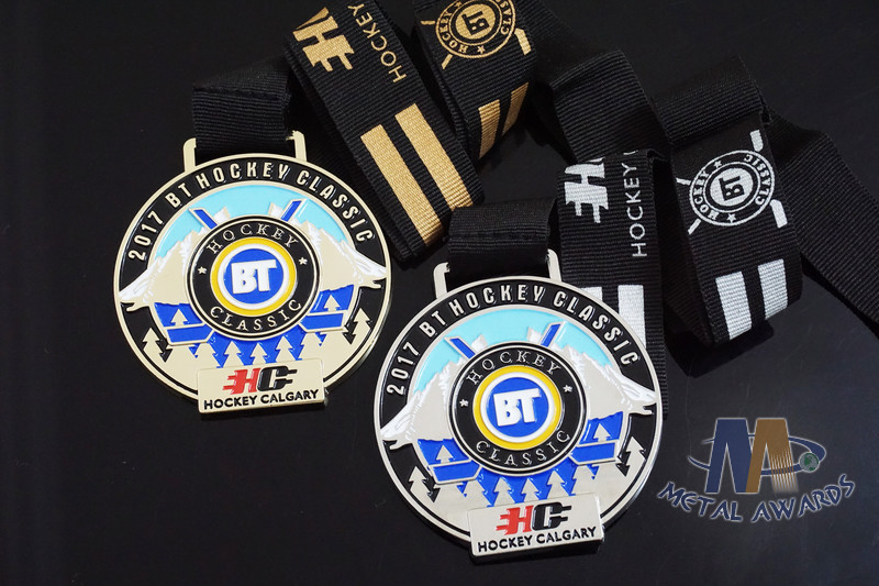 Hockey Calgary Baseball Sports Events Metal Award Medals Custom Logo Soft Enamel With RIbbon