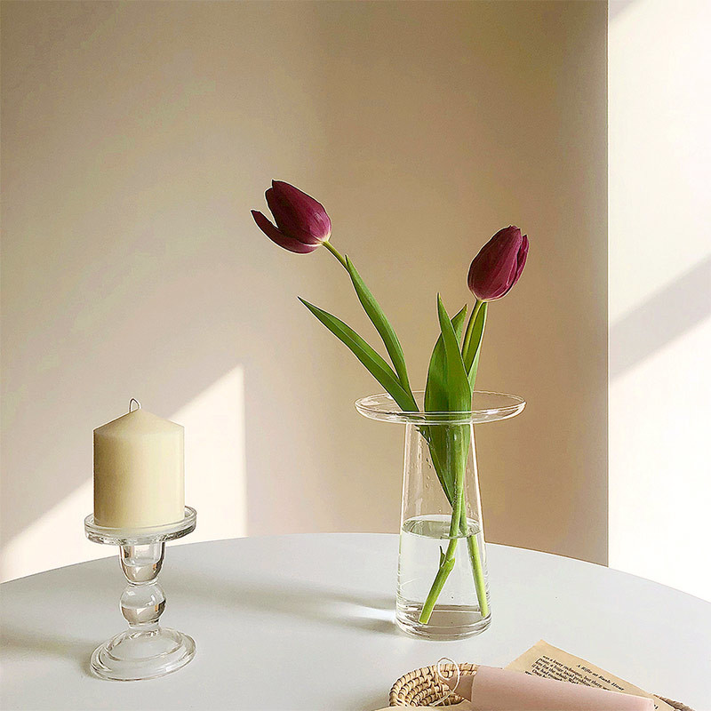 Family Decorative Crystal Borosilicate Glass Vases