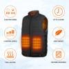 USB Rechargeable Electrical Heating vest Jacket Winter Men jacket Sleeveless