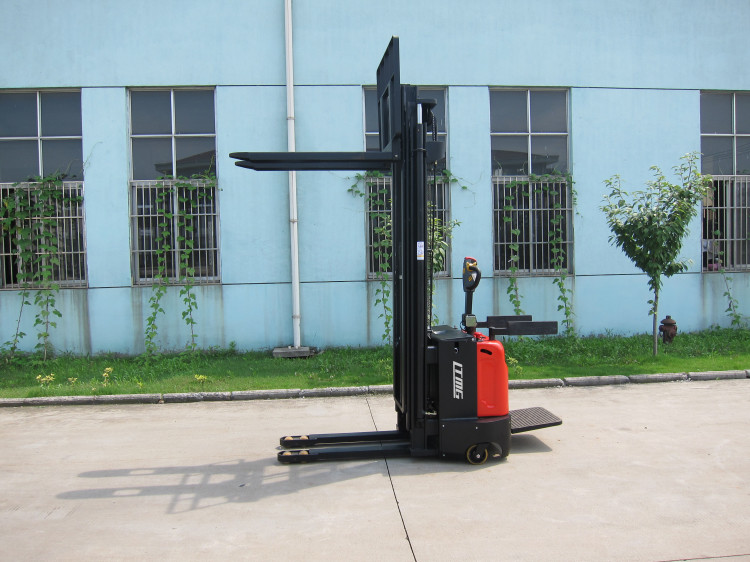1.2 Ton Electric Pallet Stacker / Walkie Pallet Lift Stacker For Small Working Aisle