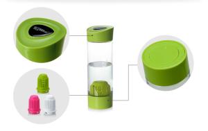 China Bpa Free Sports Alkaline Water Bottle 550ml Size PET ABS Material Eco - Friendly wholesale