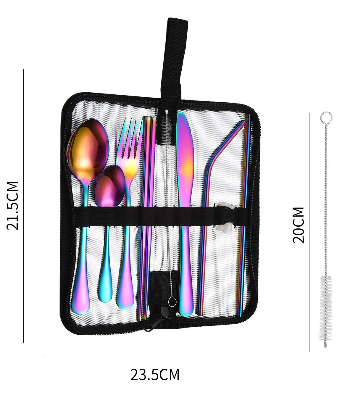 Lightweight And Reusable Stainless Steel Cutlery Set For Camping 10 Pieces