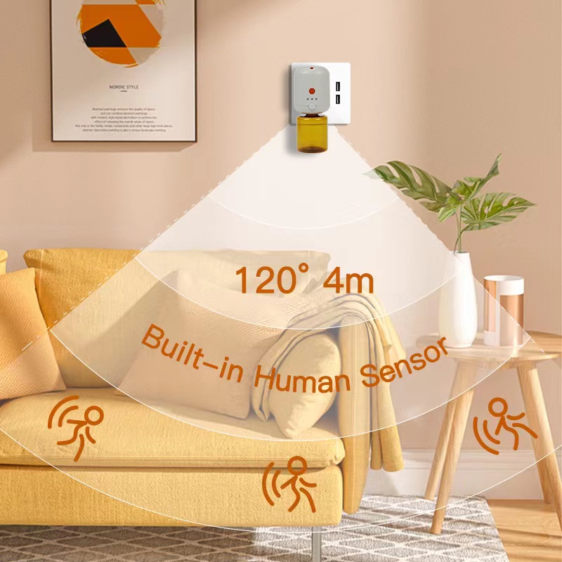 HOMEFISH 100-240V Essential Oil Plug In Wall Diffuser 130mL