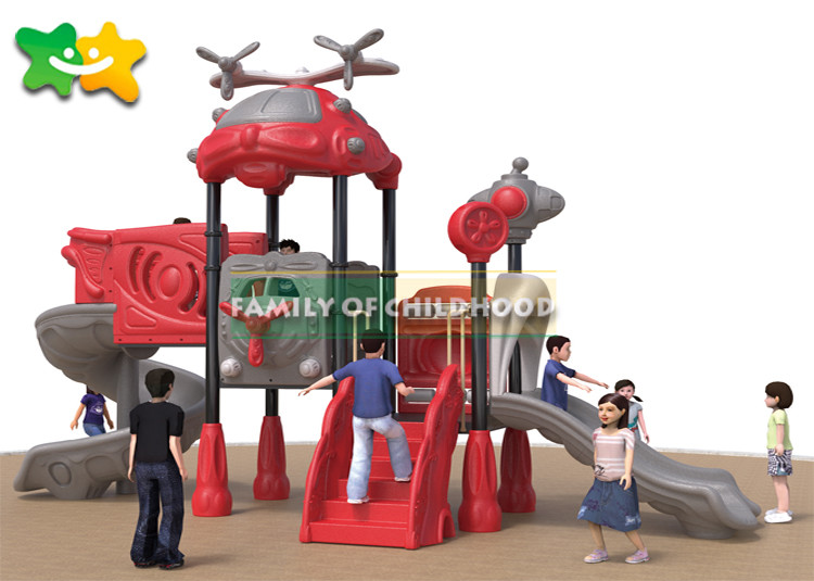 Funny Plastic Spiral Slide , Plastic Play Slides For Toddlers CAD Instruction Installation