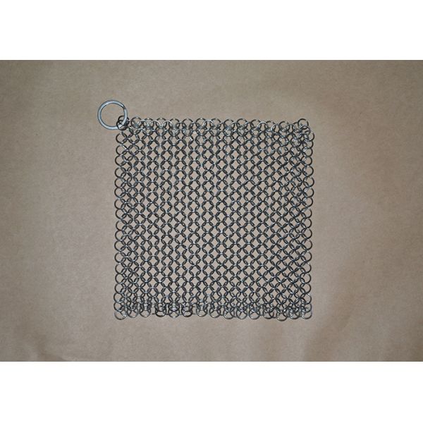 Kitchen 4x4 Inches Stainless Steel Chainmail Cast Iron Cleaner