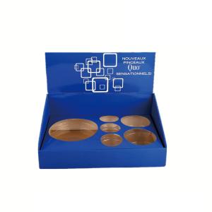 China Cardboard Tabletop Display Stands Cosmetics Round Hole Storage wholesale