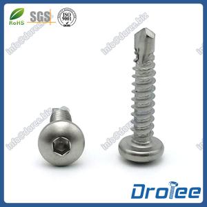 China Pan Head Allen Socket Head Self Drilling Screws Stainless Steel 18-8/316/410 wholesale