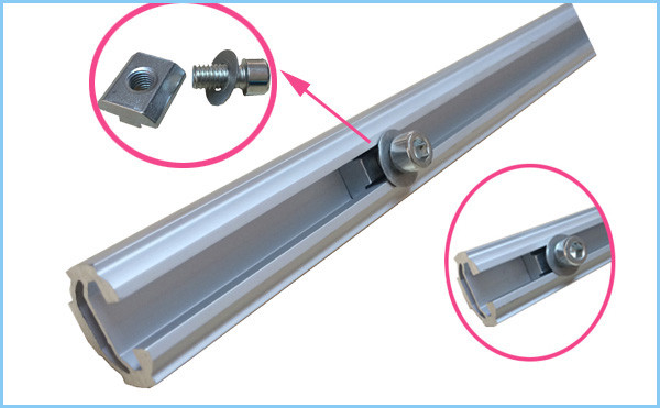 Adjustable Plastic Coated Lean Aluminum Alloy Tube For Connecting Top Plate Caster