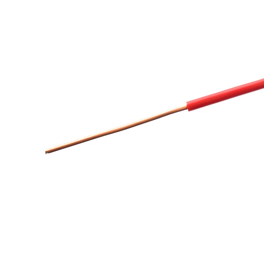 H05V-U 1X0.5 0.75 1 1.5 2.5 4 6 MM2 300/500V Single Core Pure Copper Wire Solid PVC Electrical Power Cable for Red House