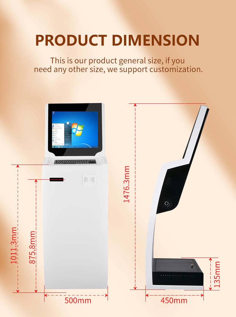 Self Service Queue And Call Terminal Hotel Directional Scan Machine Self Service Terminal