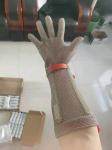 Long sleeve Stainless steel CUT RESISTANT GLOVES ring mesh chain mail mesh auti