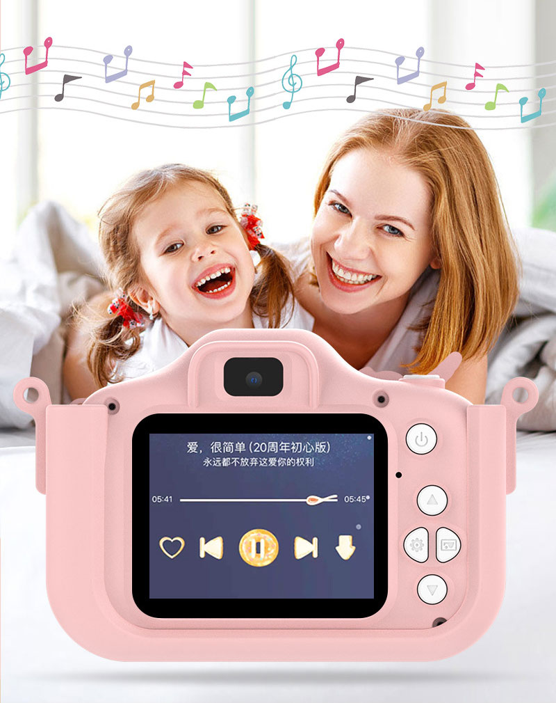 ABS Function Playing Kids Camera Dual Screen 4800W Digital Video Cameras for Girls Boys Age 3-10 Toddler
