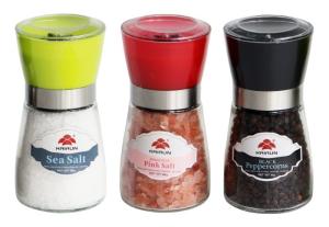 China Refillable Glass Salt Pepper Grinders, Adjustable Salt Pepper Grinders Variety of Colors wholesale