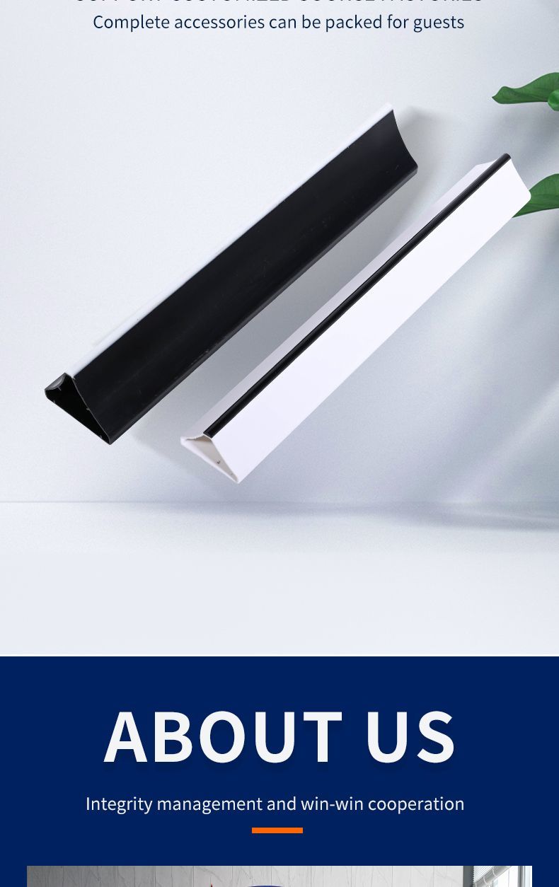 Custom Plastic Triangle Strip Black PVC Wall Skirting Guard Corner ABS Sliding Profile